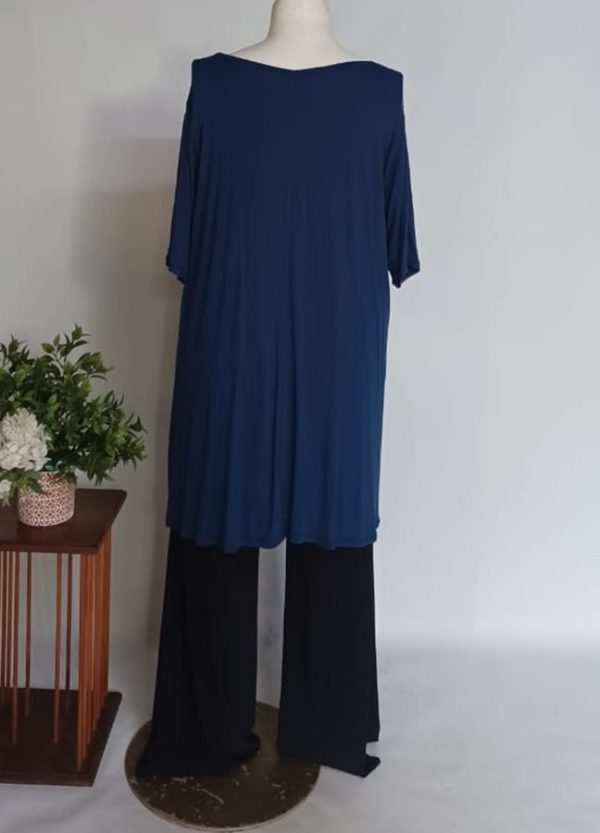 Alida Tunic Top 3XL – Blue Grey Viscose - Image 3