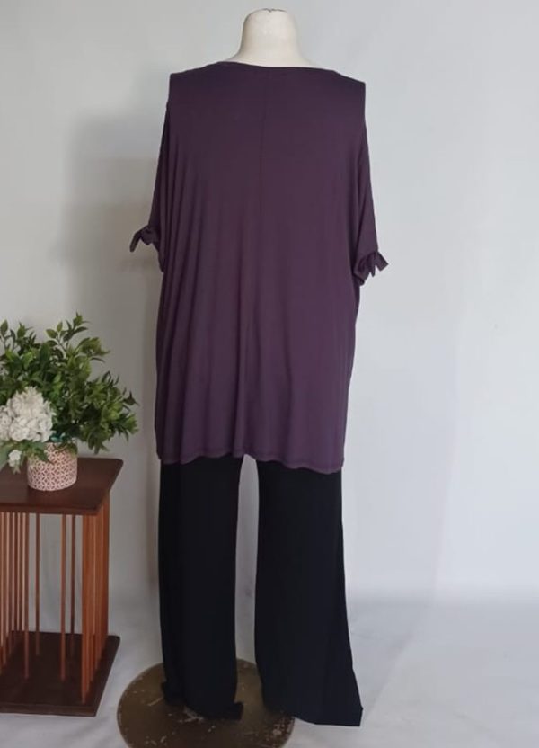 Anja Tunic Top 5XL – Eggplant Viscose - Image 4