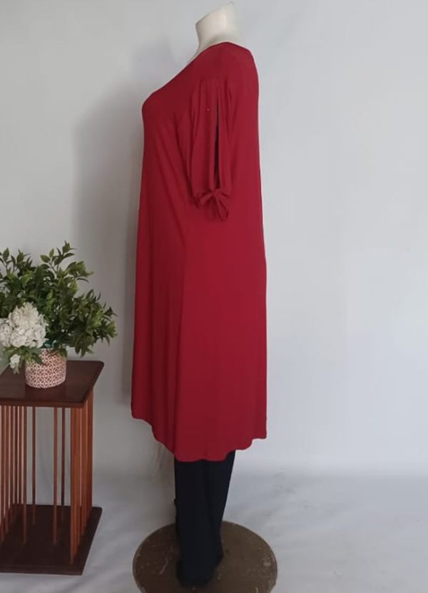 Anja Tunic Top 5XL – Red Viscose - Image 3