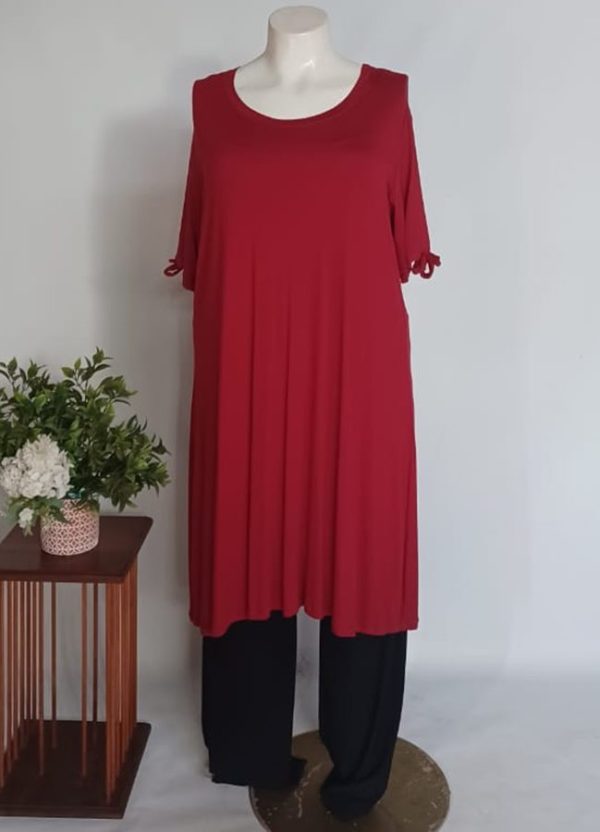 Anja Tunic Top 5XL – Red Viscose