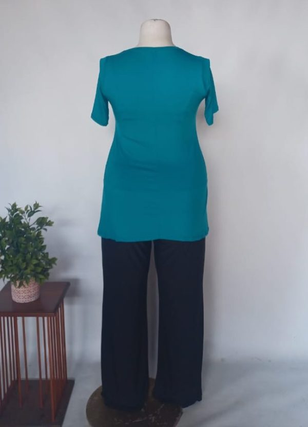 Gina Tunic Top XL | Teal Viscose Spandex - Image 3