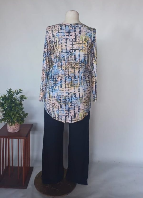Marinda Tunic Top 2XL | Blue Mirage Viscose Spandex - Image 3