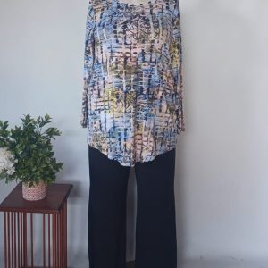 Marinda Tunic Top 2XL | Blue Mirage Viscose Spandex
