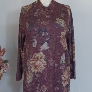 Anja Tunic Top 3XL — Rosewood Romance Montley