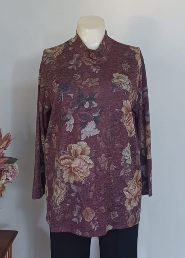 Anja Tunic Top 3XL — Rosewood Romance Montley