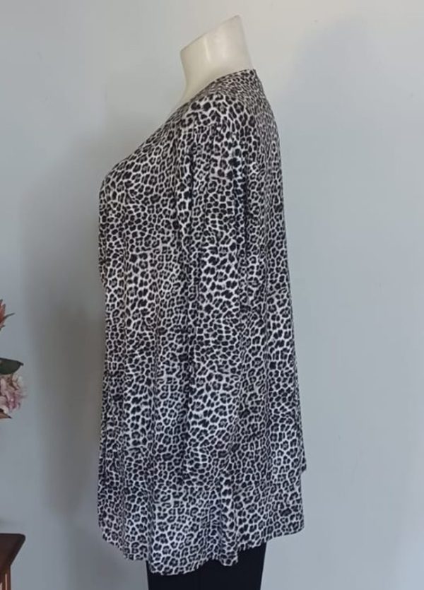 Gina Twist Front Top 5XL — Leopard Print DTY - Image 2