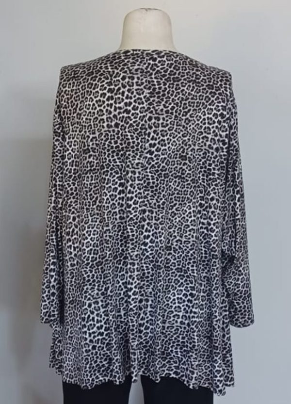 Gina Twist Front Top 5XL — Leopard Print DTY - Image 3