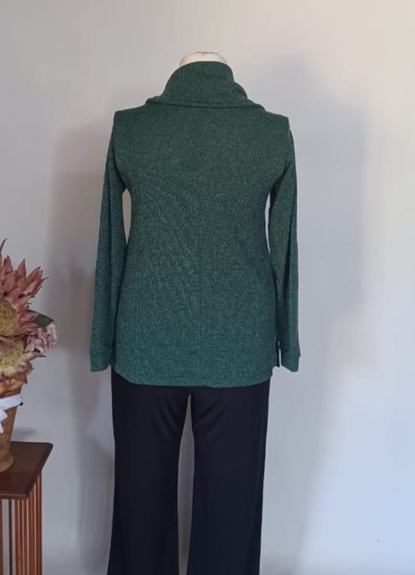 Sybella Top Large — Bottle Green Rabbit Hair - Image 3